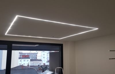 cuadrado empotrado con perfileria en led venta y colocacion M&M