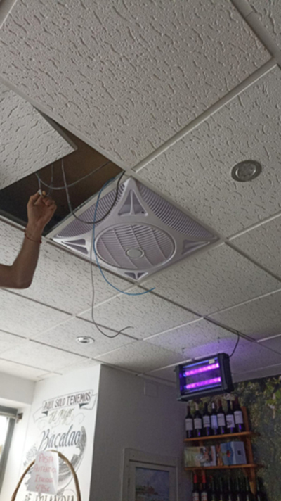 ventiladores de techo para locales venta y colocacion M&M