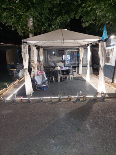 cuadrado de led en suelo caravana instalaciones electricas M&M venta y colocacion