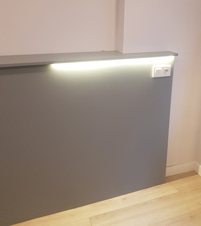 tira de led cabecero con interruptor diferenciado instalaciones electricas M&M venta y colocacion